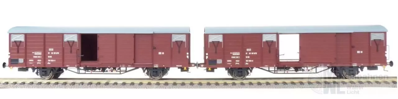 Exact Train 20466 - Güterwagen Set DR Ep.IV Gbs [1500] 7 Sicken mit Beladung H0/GL