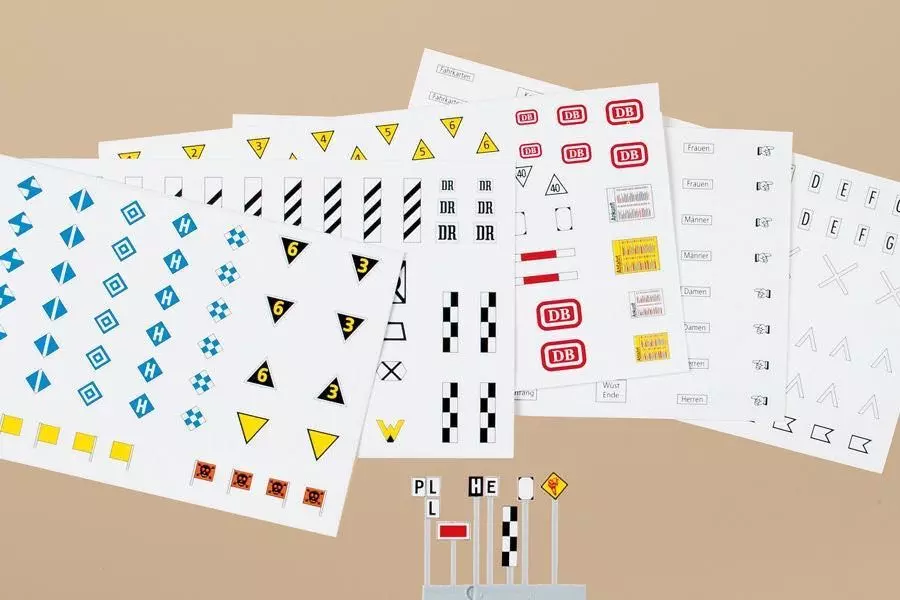 Auhagen 44647 - Eisenbahn-Signaltafeln und -Schilder N 1:160