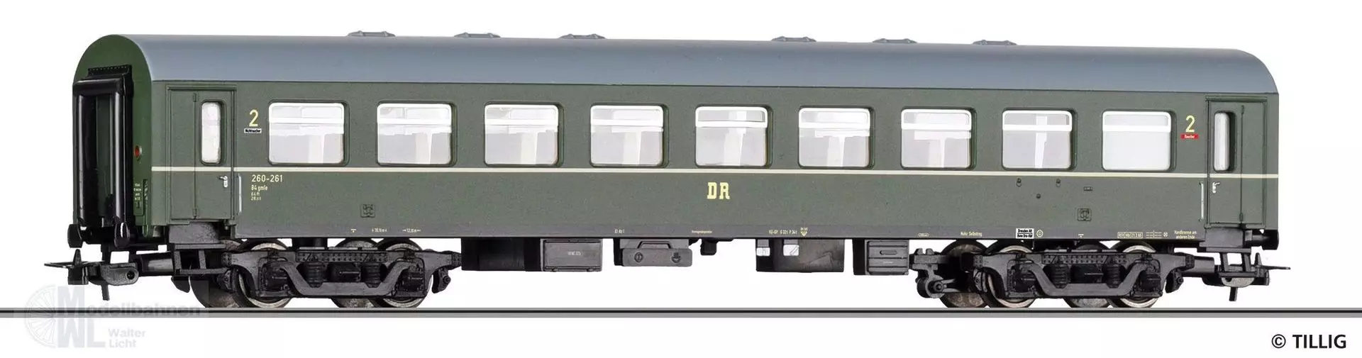 Tillig 74993 - Personenwagen DR Ep.III 2.Kl. B4gmle H0/GL