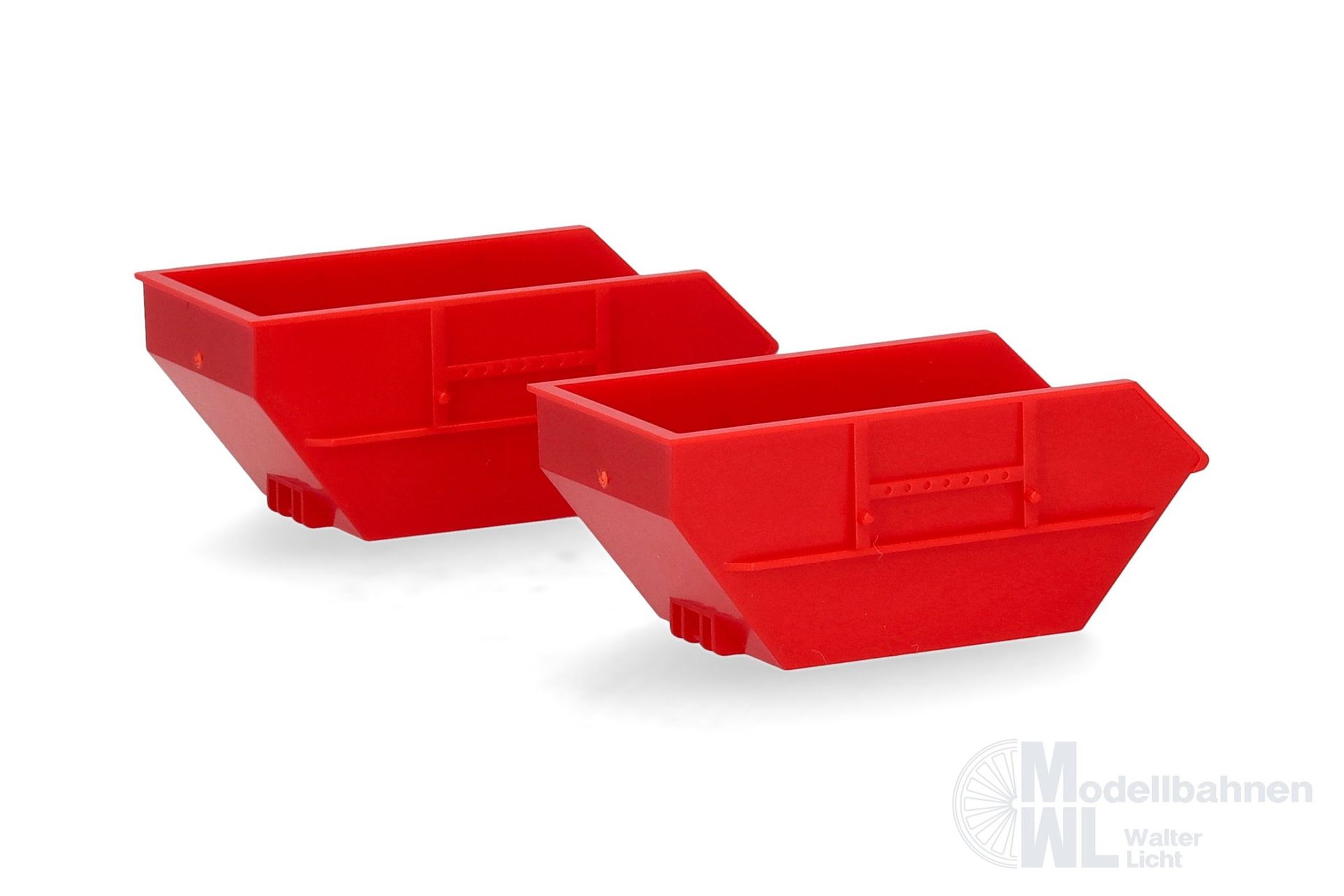 Herpa 054669 - Absetzmulde klein 2 Stück rot H0 1:87 Herpa 054669 - Absetzmulde klein 2 Stück rot H0 1:87