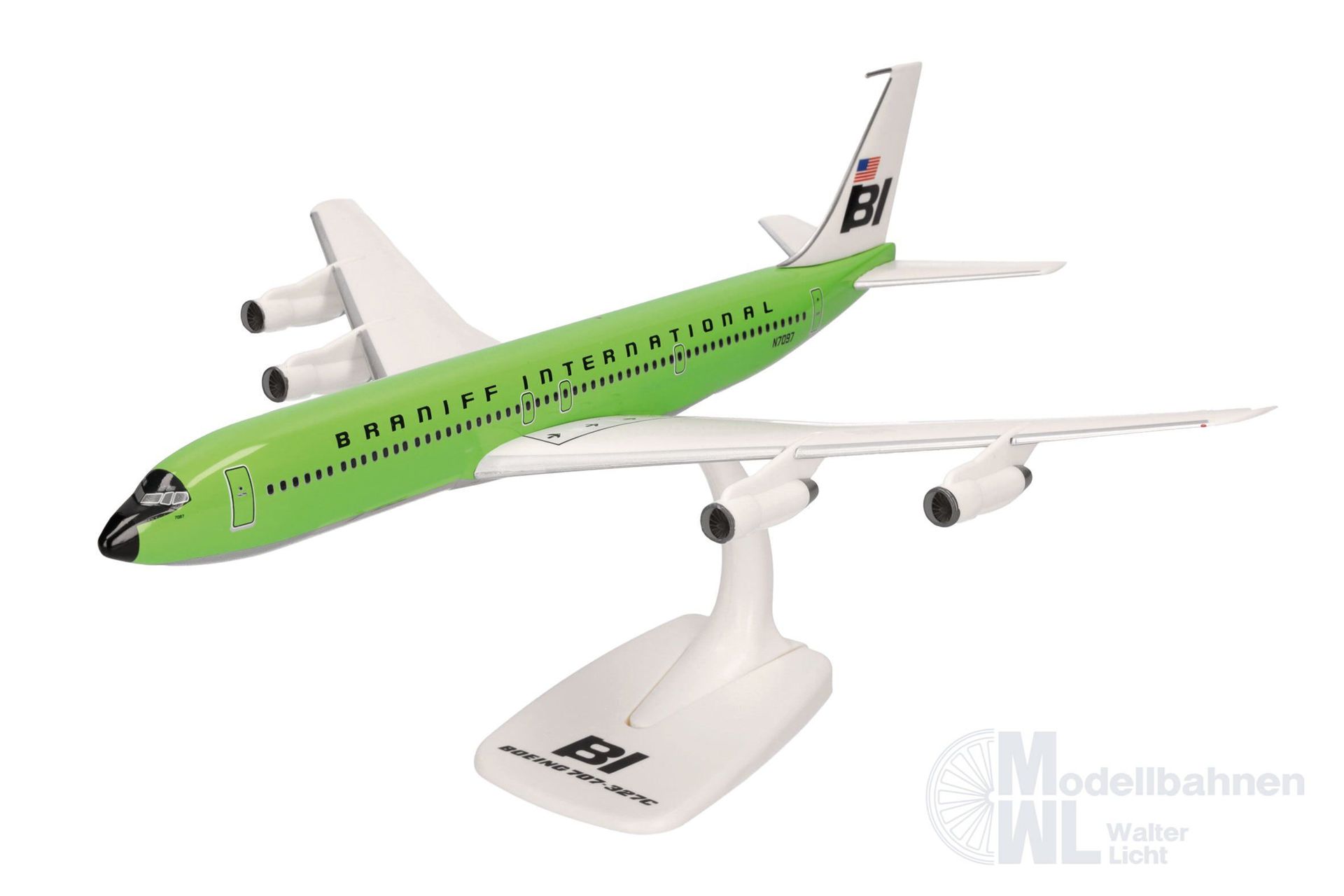 Herpa 614009 - Boeing 707-300 Braniff lime green 1:100