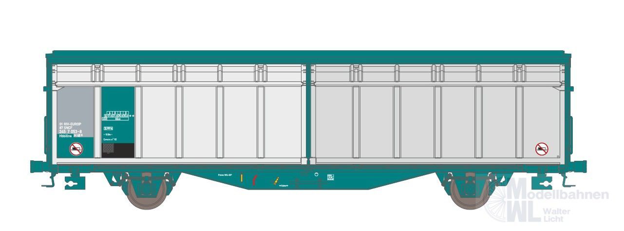 Hobbytrain 45201 - Schiebewandwagen SNCF Ep.V/VI Hbbillns ex FS H0/GL Hobbytrain 45201 - Schiebewandwagen SNCF Ep.V/VI Hbbillns ex FS H0/GL