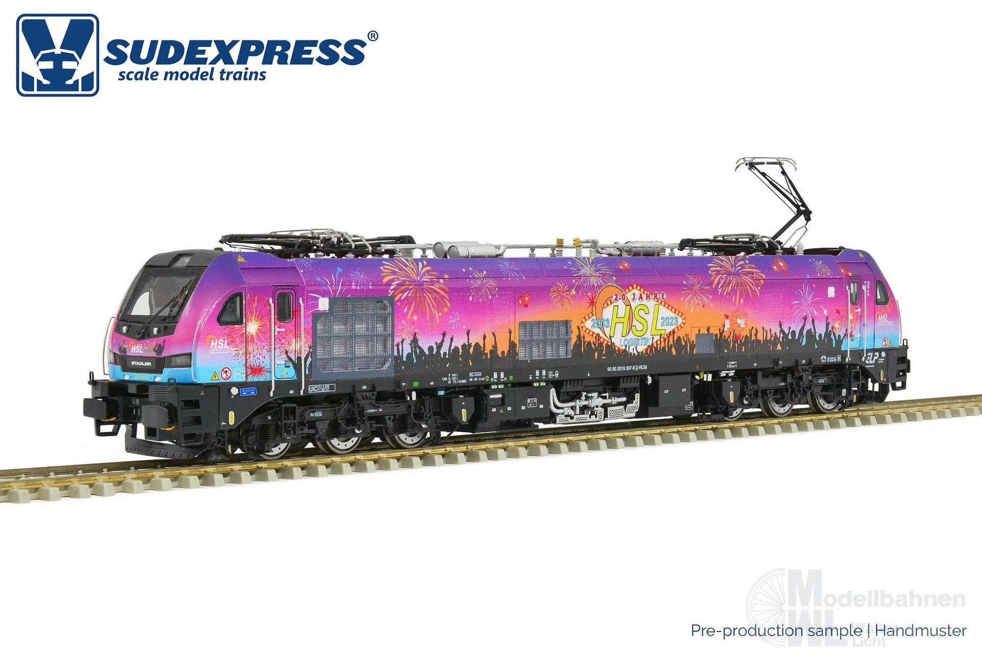 Sudexpress S0193079 - Zweikraftlok BR 2019 307-8 Euro 9000 HSL Ep.VI Jubiläum H0/WS Digital