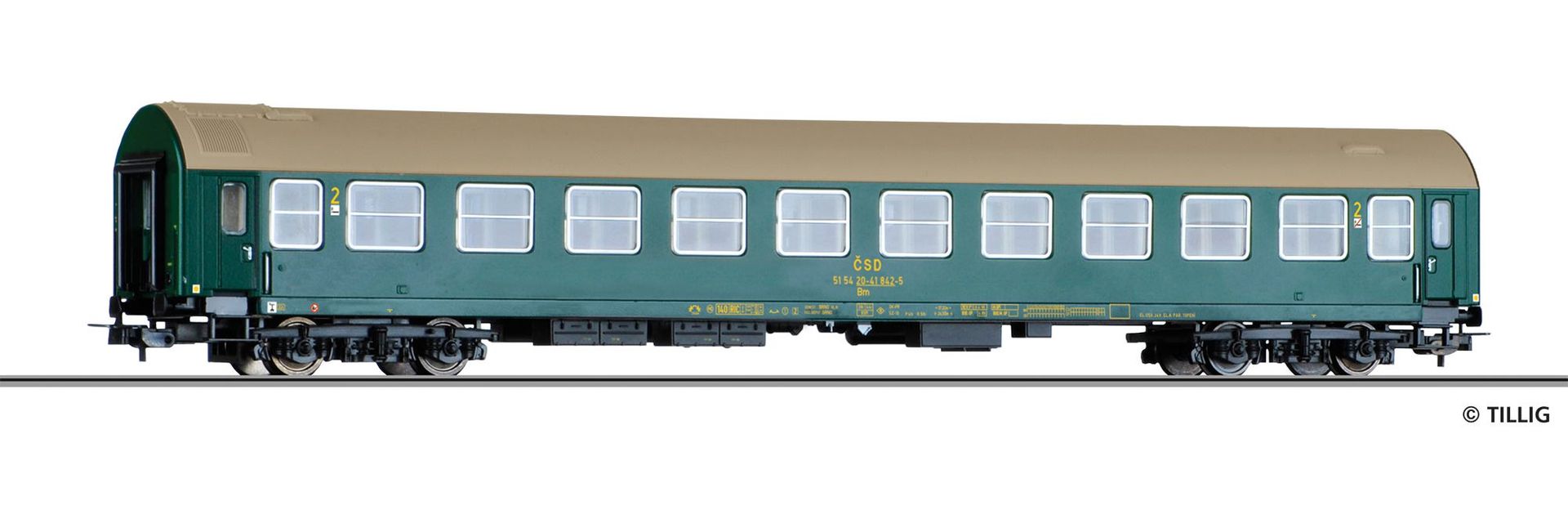 Tillig 74939 - Personenwagen CSD Ep.IV 2.Kl. Bm Typ Y H0/GL