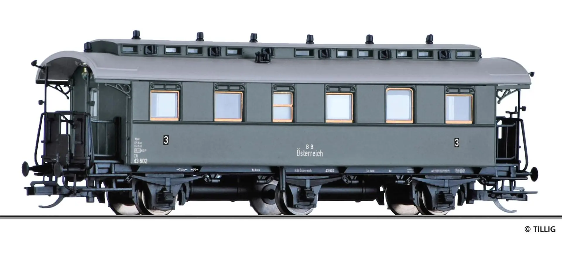 Tillig 16050 - Reisezugwagen BBÖ Ep.III 3.Kl. C3i TT 1:120