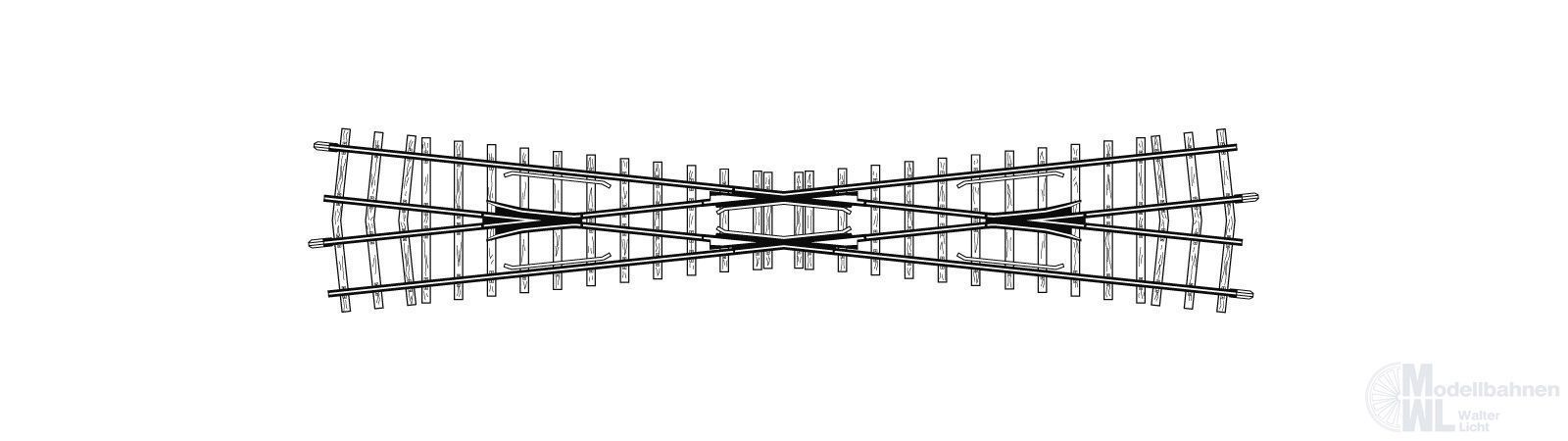 Bemo 4218000 - Kreuzung 12° 220 mm H0m