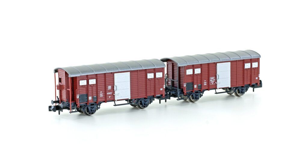 Hobbytrain 24250 - Güterwagen Set K3 SBB Ep.III braun 2.tlg. N 1:160 Hobbytrain 24250 - Güterwagen Set K3 SBB Ep.III braun 2.tlg. N 1:160
