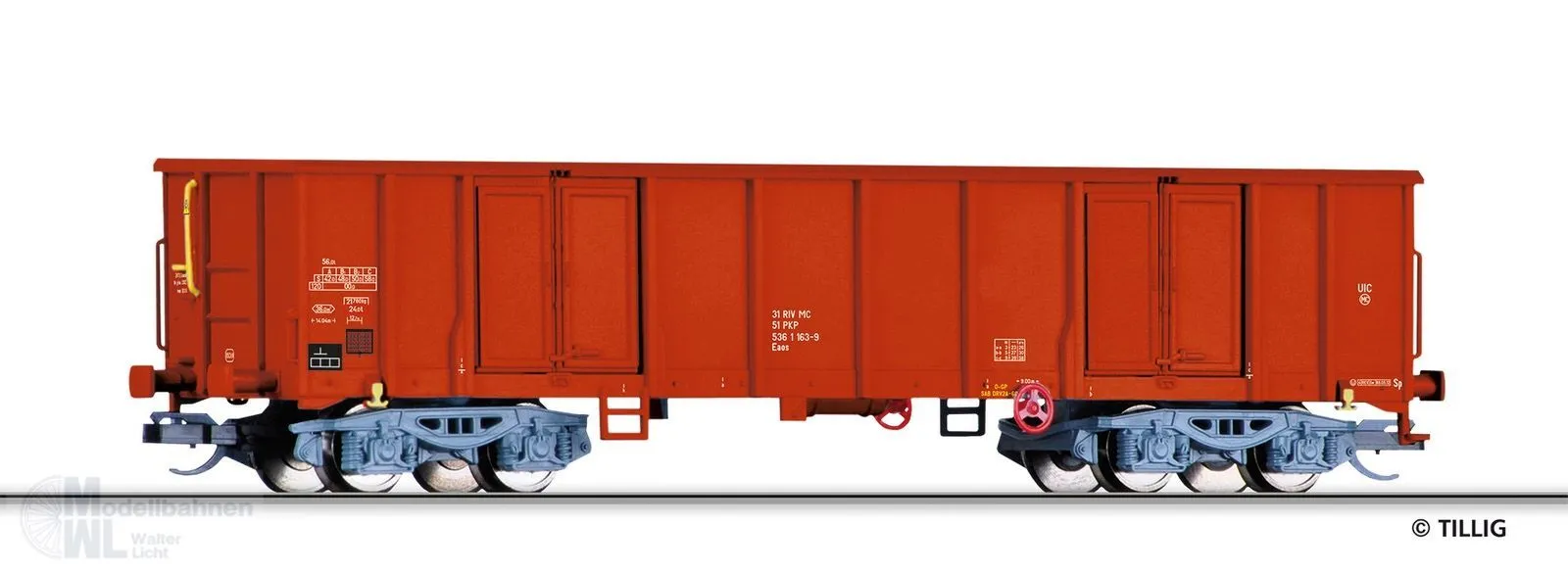 Tillig 18231 - Güterwagen offen PKP Ep.VI Eaos TT 1:120