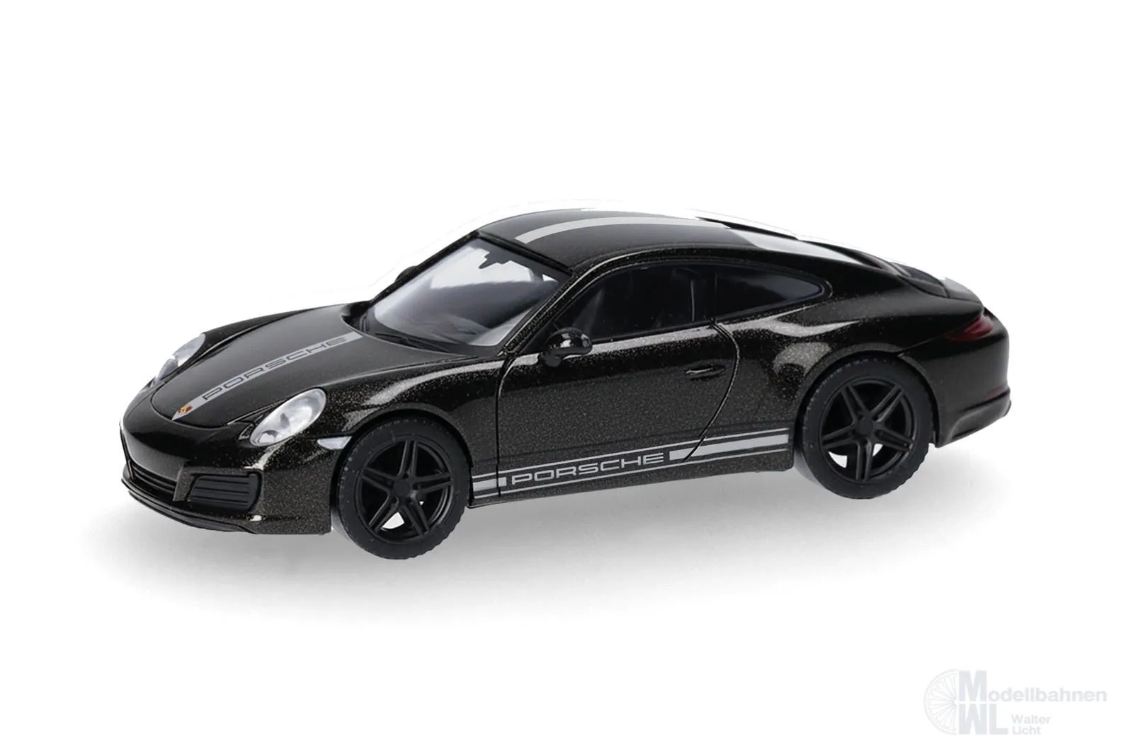 Herpa 430418-003 - Porsche 911 Carrera 4S schwarzmetallic H0 1:87
