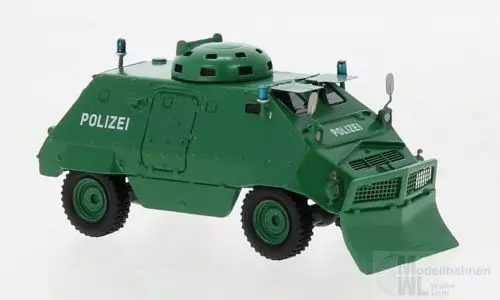BoS-Models 87832 - Thyssen UR-416 mit Räumschaufel grün 1975 Polizei (D) 1:87