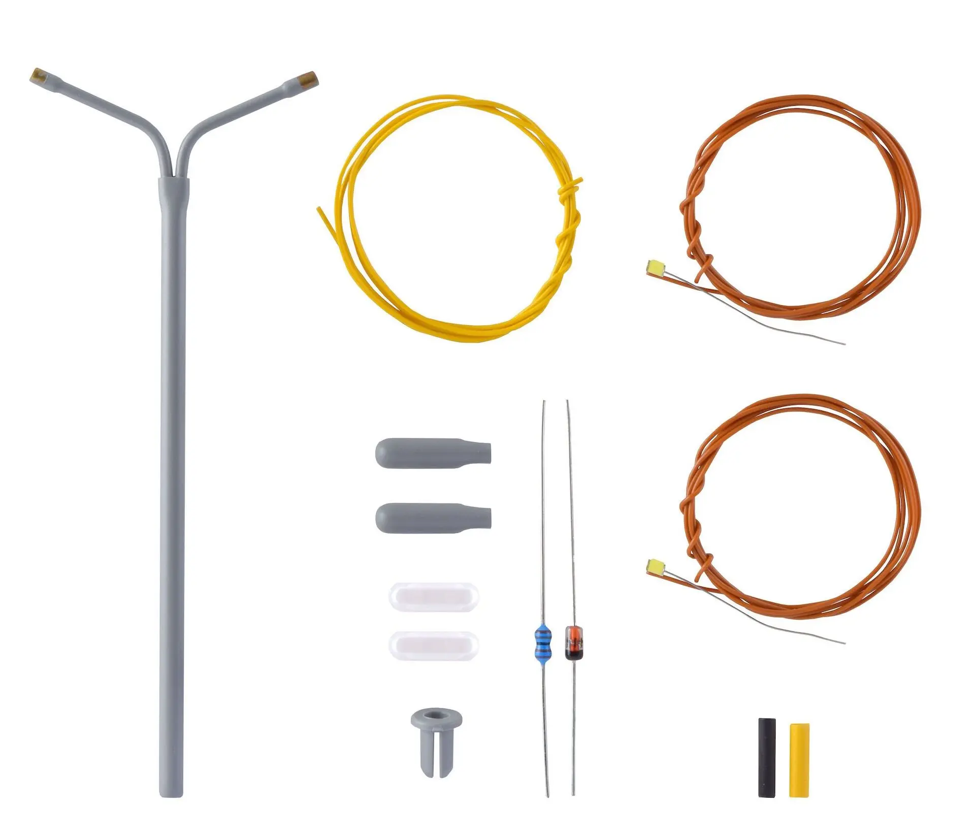Viessmann 6923 - Bausatz Peitschenleuchte doppelt mit LED TT 1:120