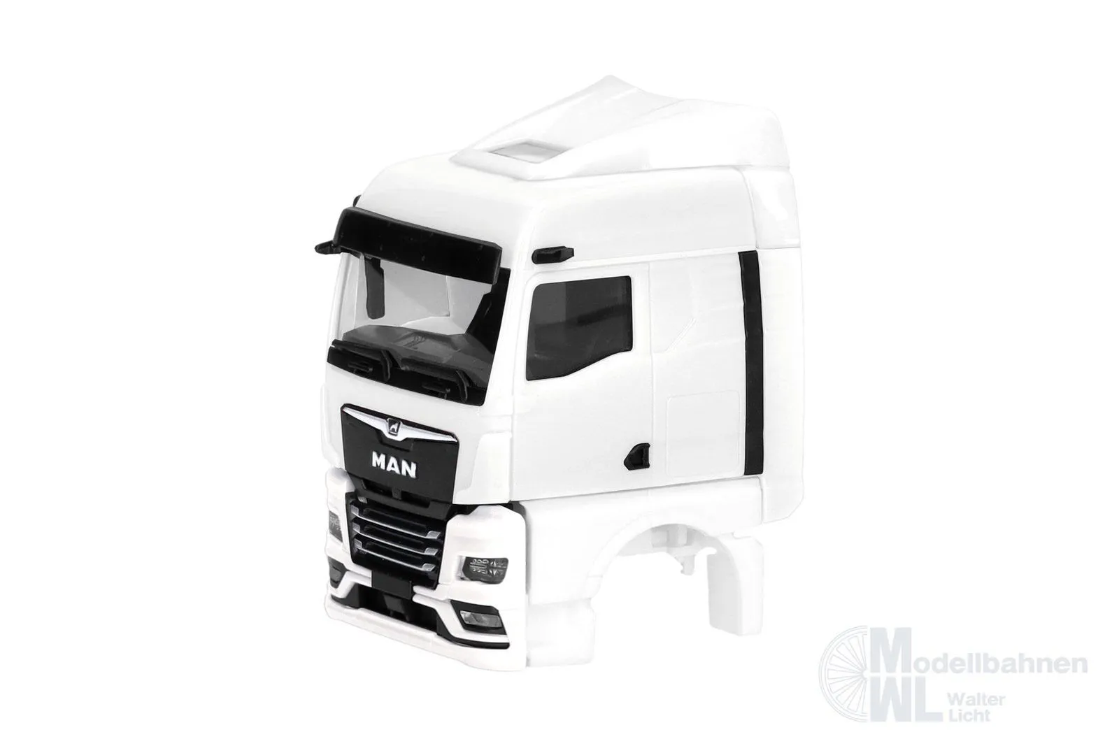 Herpa 086318 - Fahrerhaus MAN eTGX GM Windleitblechen Spiegelkamera weiß 2 St. H0 1:87