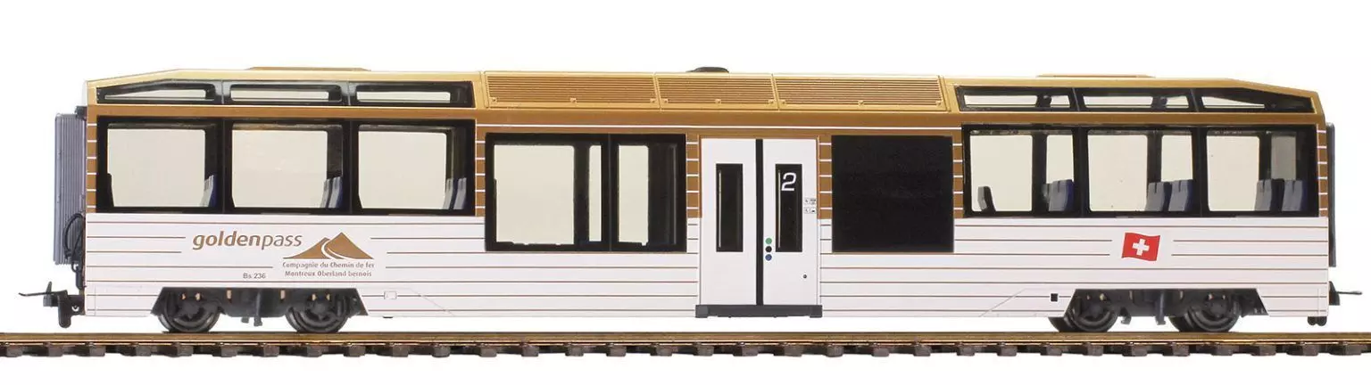 Bemo 3299346 - Niederflurwagen MOB Ep.VI Bs 236 Transgoldenpass/Goldenpass H0m
