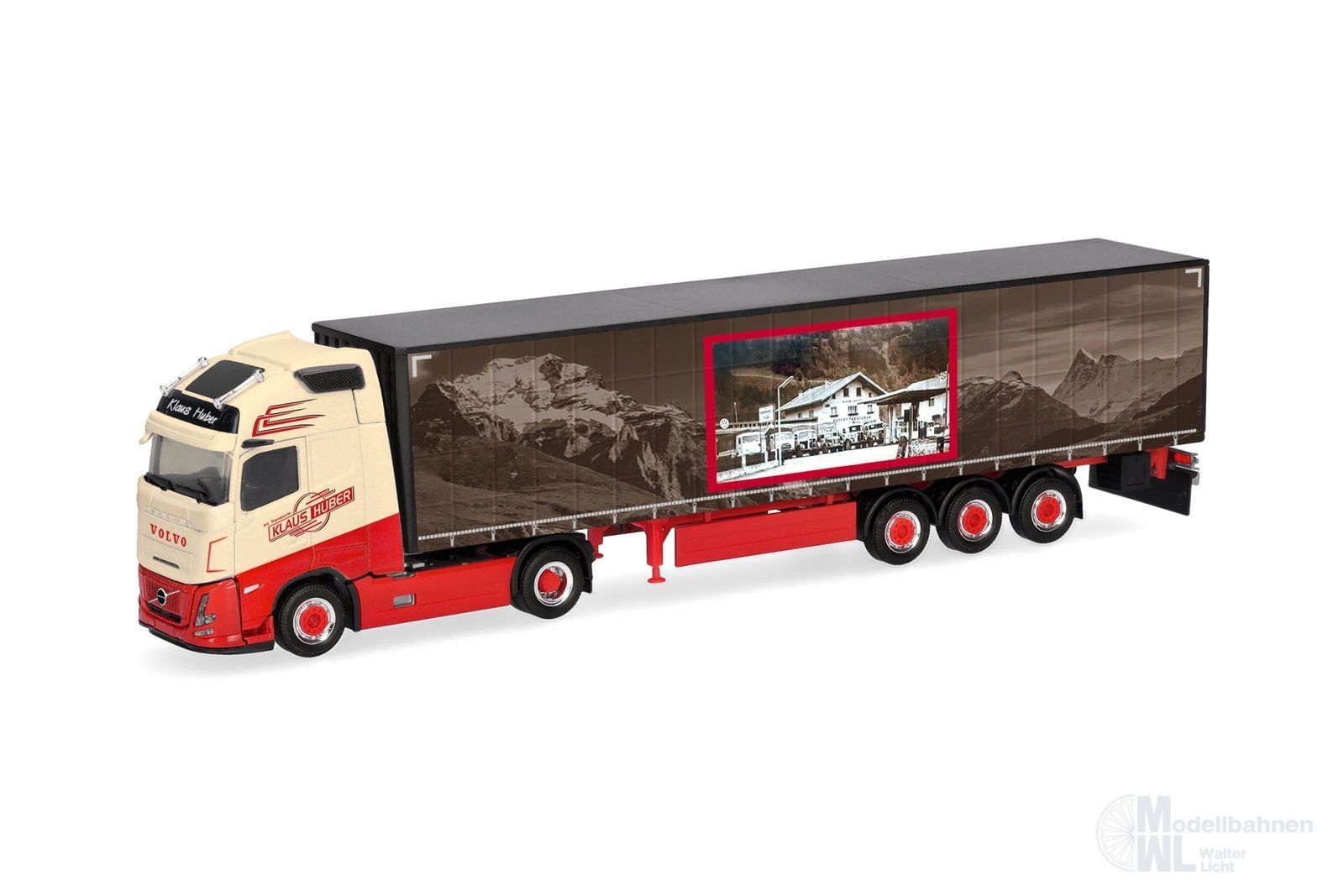 Herpa 322348 - Volvo Aero GL XL Gardinenplanen Sattelzug Klaus Huber H0 1:87