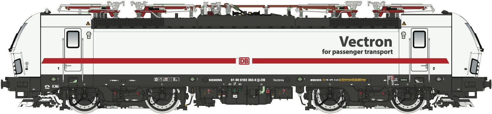LS Models 16569 - E-Lok Vectron DB Ep.VI weiss H0/WS