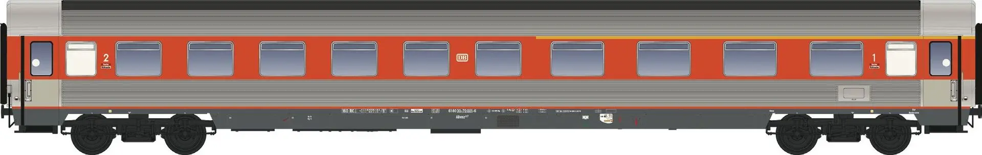 LS Models 46011-1 - Personenwagen LHB Prototyp Ep.IV ABwümz 227 orange H0/GL