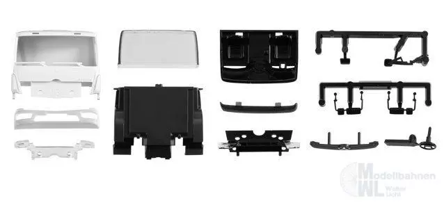 Herpa 084543 - Fahrerhaus Mercedes-Benz Atego 2013 mit separatem Grill, Inhalt: 2 Stück H0 1:87