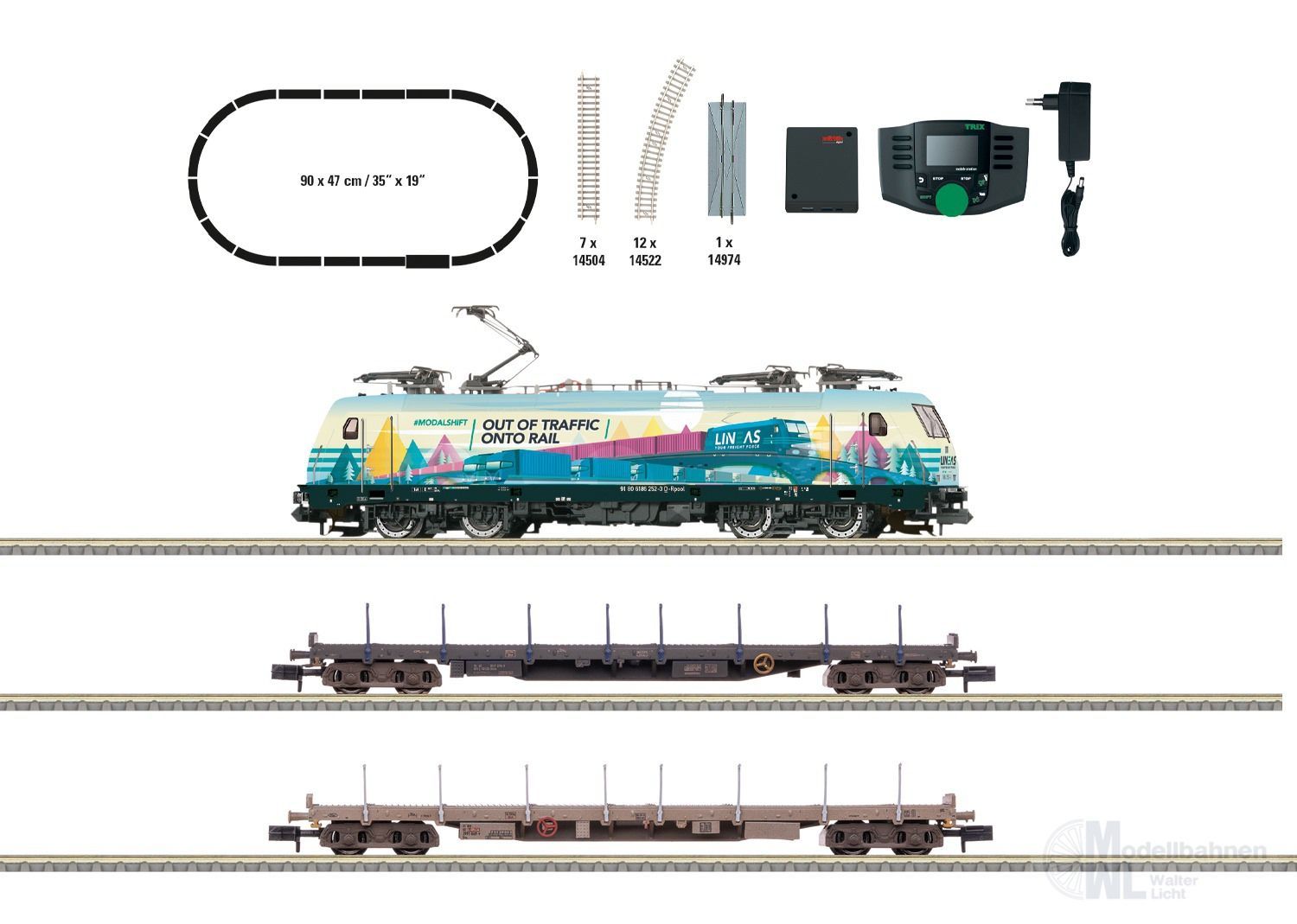 Trix 11165 - Startpackung Güterzug Railpool AG N 1:160 Sound
