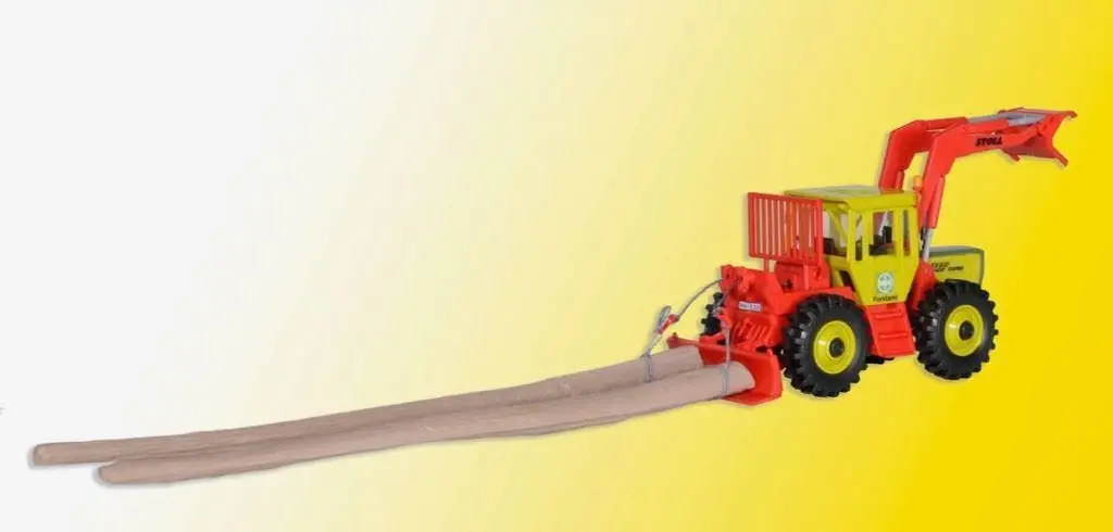 Kibri 12254 - Mercedes-Benz TRAC mit Rückeschaufel Polterschild und Winde H0 1:87