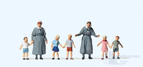 Preiser 10533 - Diakonissen mit Kindern H0 1:87