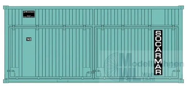 Sudexpress S6008 - Container 20' Socamar 70er Jahre H0 1:87
