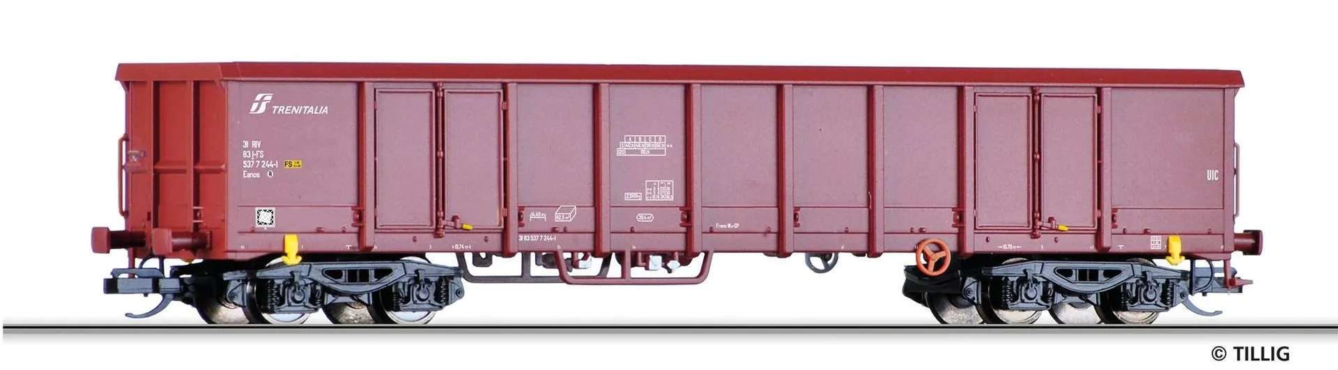 Tillig 15674 - Güterwagen offen FS Trenitalie Ep.VI Eanos TT 1:120