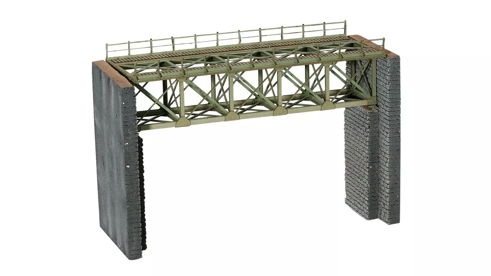 Noch 67038 - Stahlbrücke mit Brückenköpfen H0e/H0m