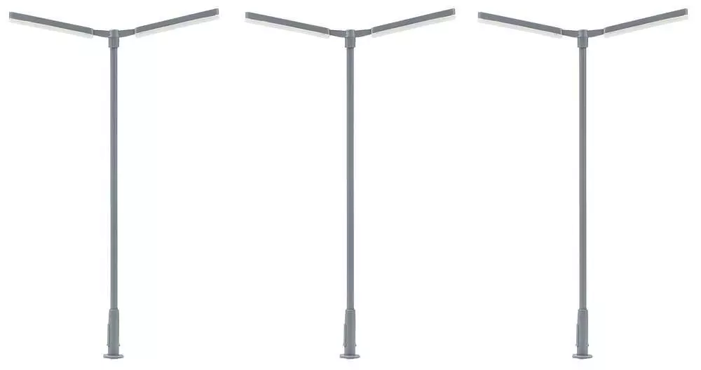 Faller 180122 - LED-Kreuzmastleuchte zweiarmig H0 1:87