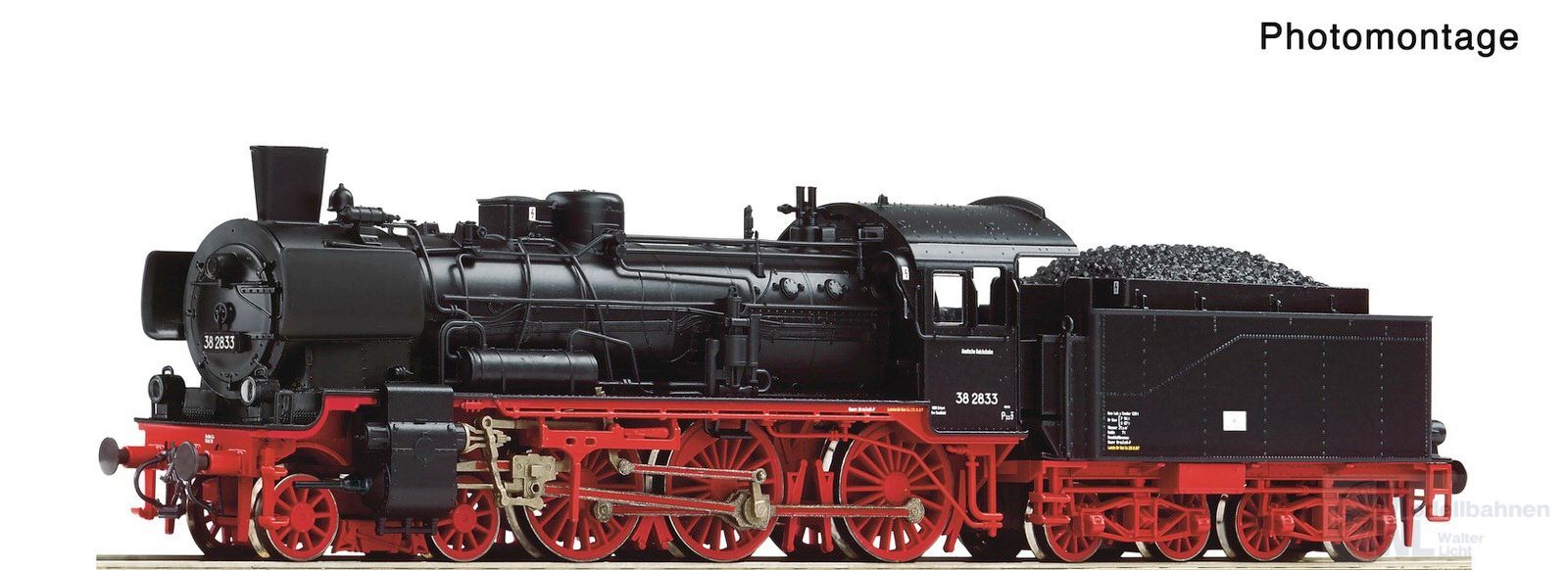 Roco 7180019 - Dampflok BR 38 2833 DR Ep.III TT 1:120