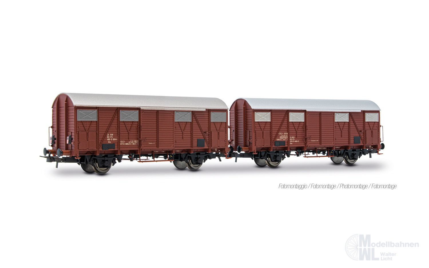 Rivarossi 6696 - Güterwagen Set FS Ep.IV 2.tlg. H0/GL