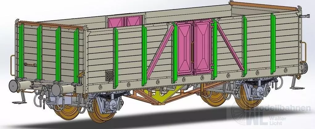 Exact Train 20155 - Güterwagen offen DB EUROP Ep.III Villach H0/GL