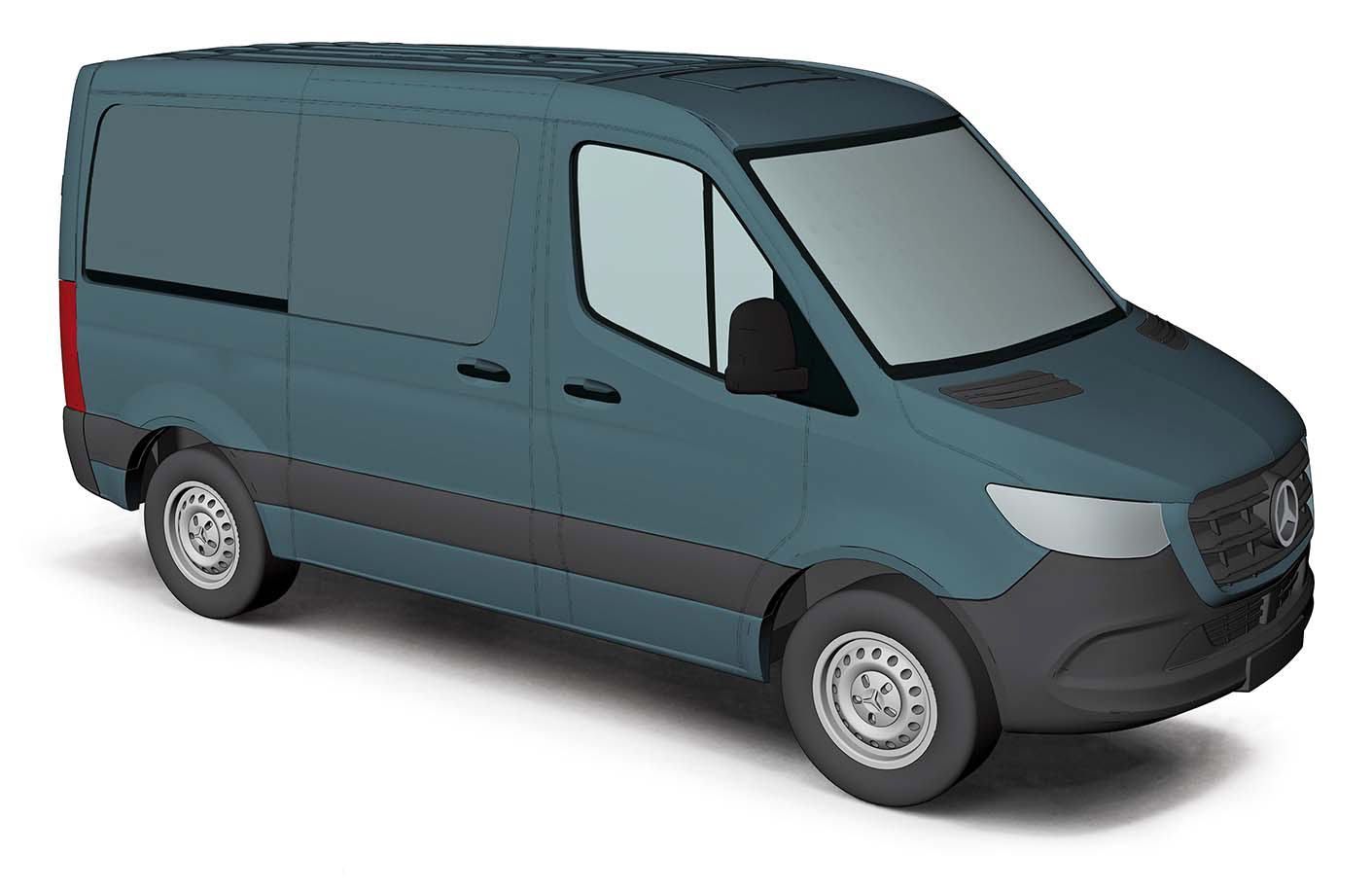 Busch 53401 - Mercedes-Benz Sprinter Kasten grau H0 1:87 Busch 53401 - Mercedes-Benz Sprinter Kasten grau H0 1:87