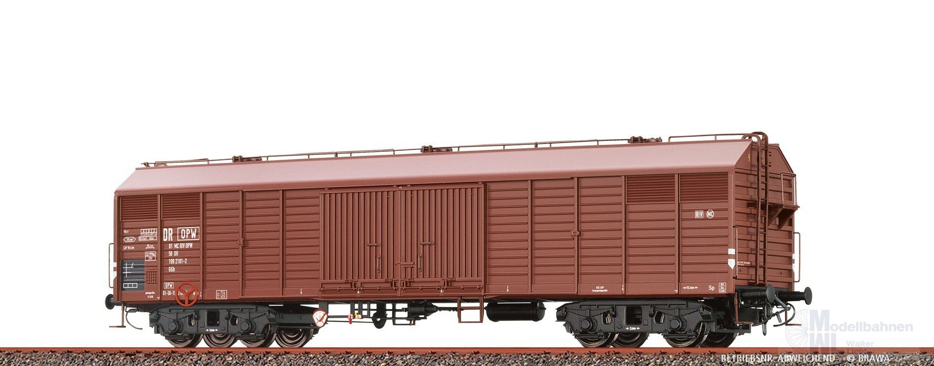 Brawa 50407 - Güterwagen ged. DR Ep.IV GGh H0/GL Brawa 50407 - Güterwagen ged. DR Ep.IV GGh H0/GL