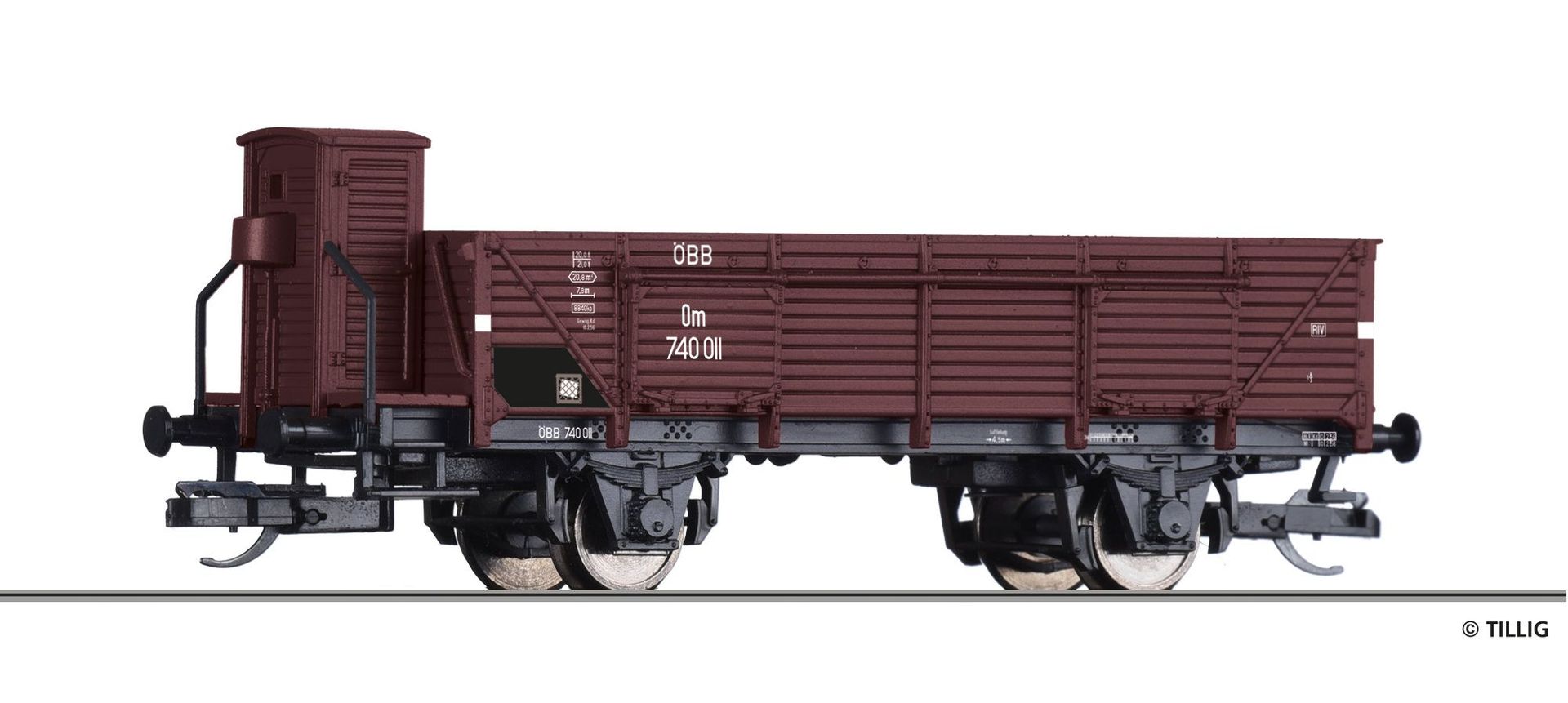 Tillig 17627 - Güterwagen offen ÖBB Ep.III Om TT 1:120