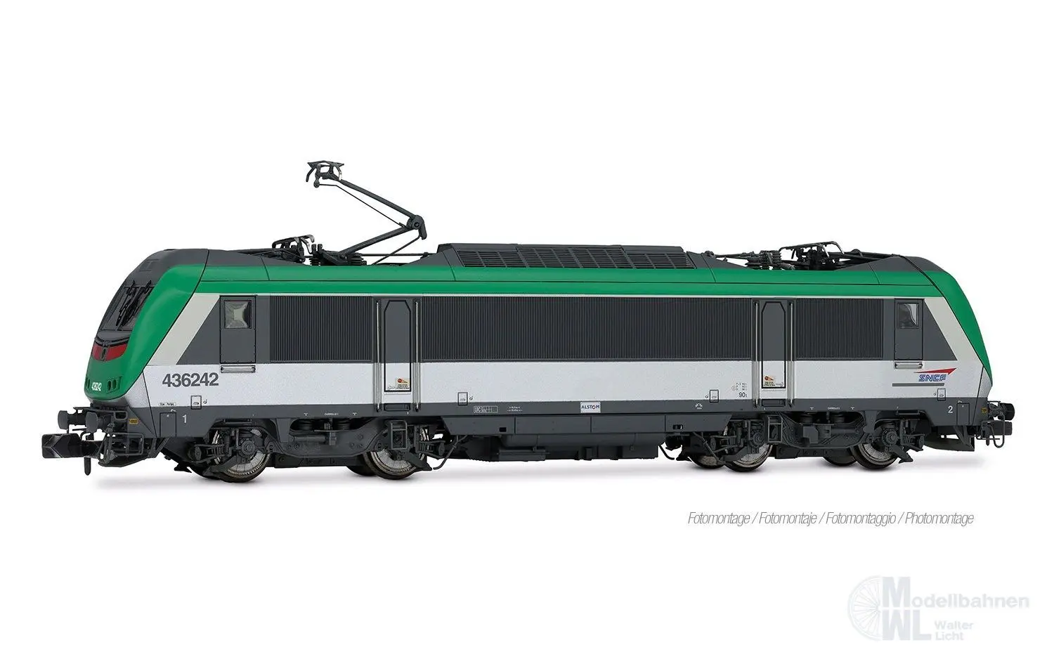 Arnold 2680 - E-Lok BB 436242 SNCF Ep.V silber/grün FRET N 1:160