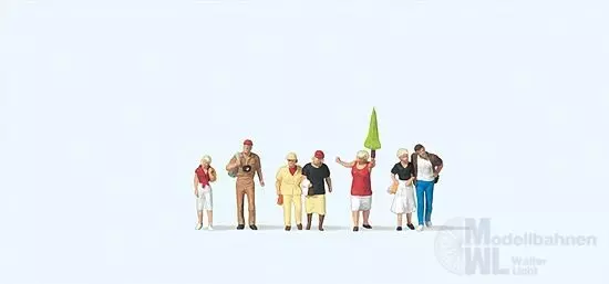 Preiser 79163 - Fremdenführerin, Touristen N 1:160