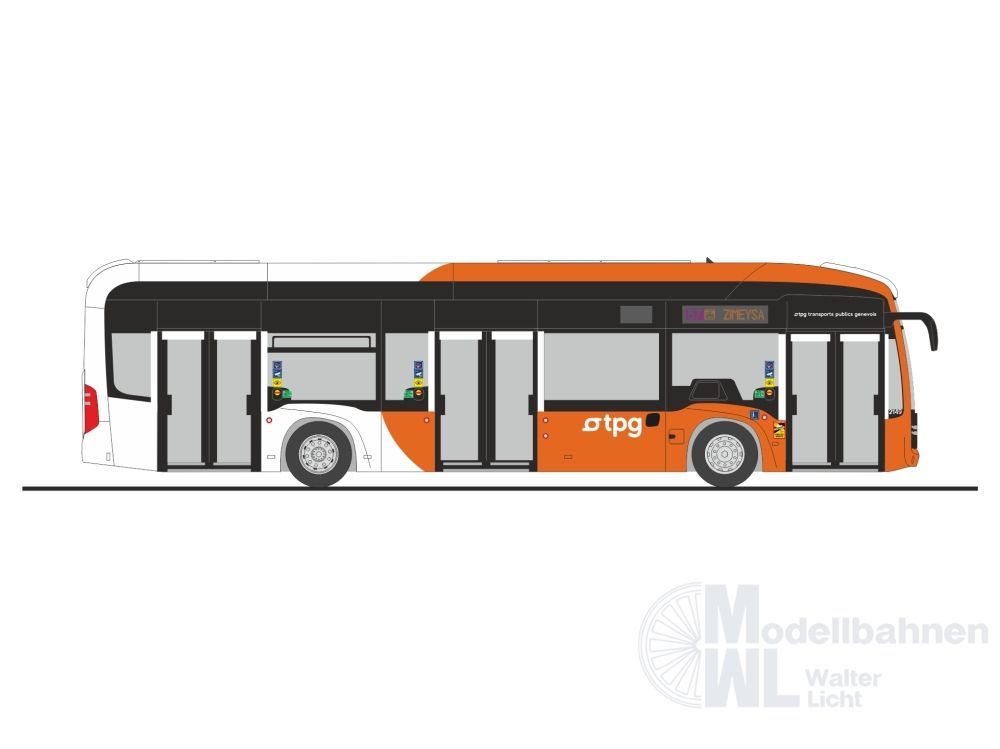 Rietze 75627 - Mercedes-Benz eCitaro TPG Genf (CH) H0 1:87