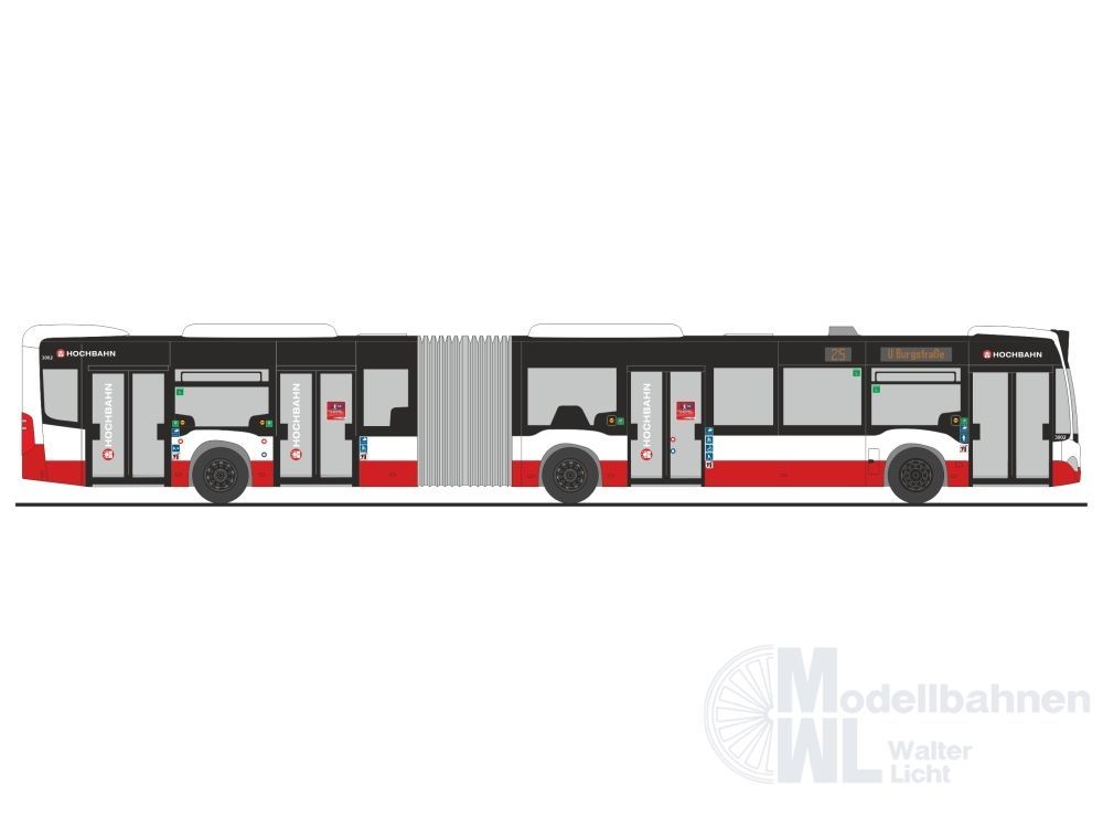 Rietze 69332 - Mercedes-Benz Citaro G 12 Hamburger Hochbahn H0 1:87