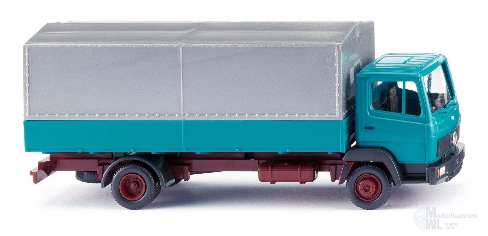 Wiking 080713 - Pritschen-Lkw Mercedes-Benz LP 814 - türkis H0 1:87