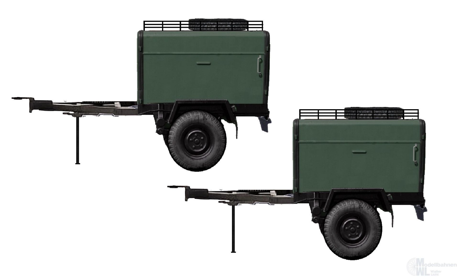 NPE NA88331 - HL 10 Militärgrün mit Dachträger 2 Stück H0 1:87