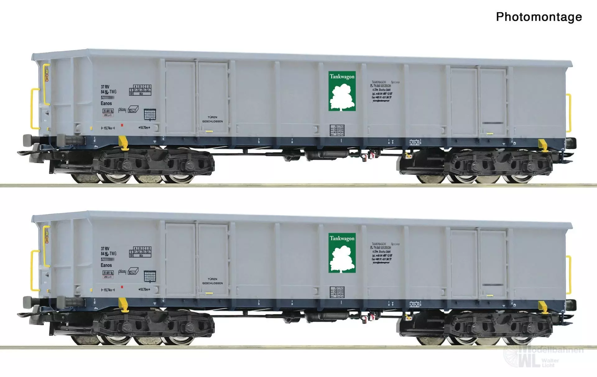 Roco 6600295 - Güterwagen offen TANKWAGON Ep.VI 2.tlg. H0/GL