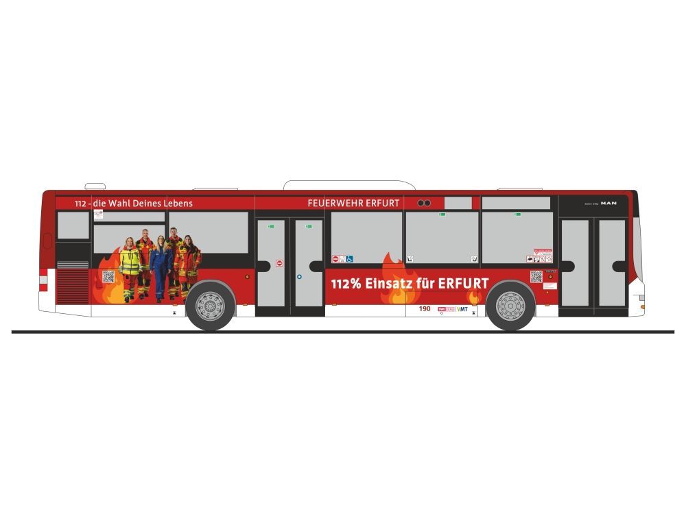 Rietze 73935 - MAN Lion´s City ´15 EVAG - Feuerwehr Erfurt H0 1:87