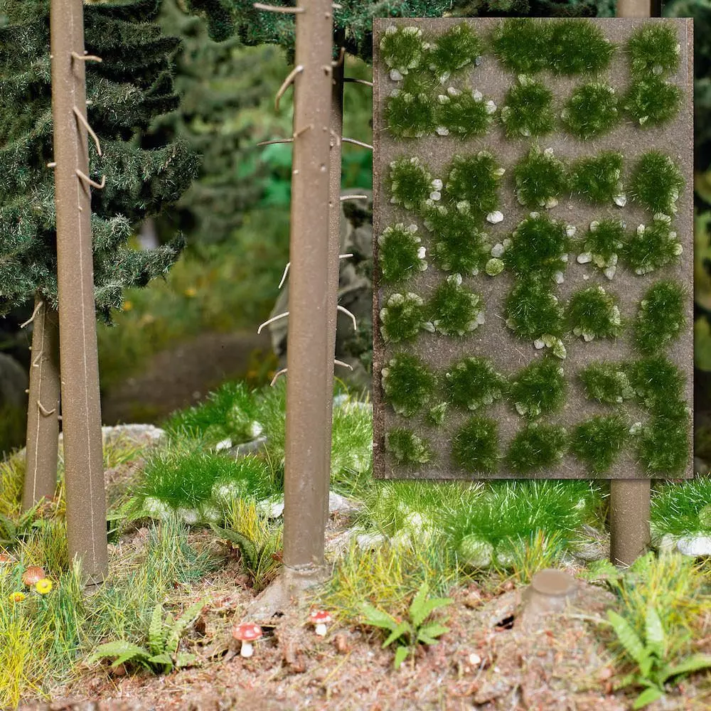 Busch 3557 - Grasbüschel mit Steinen Sommer H0 1:87