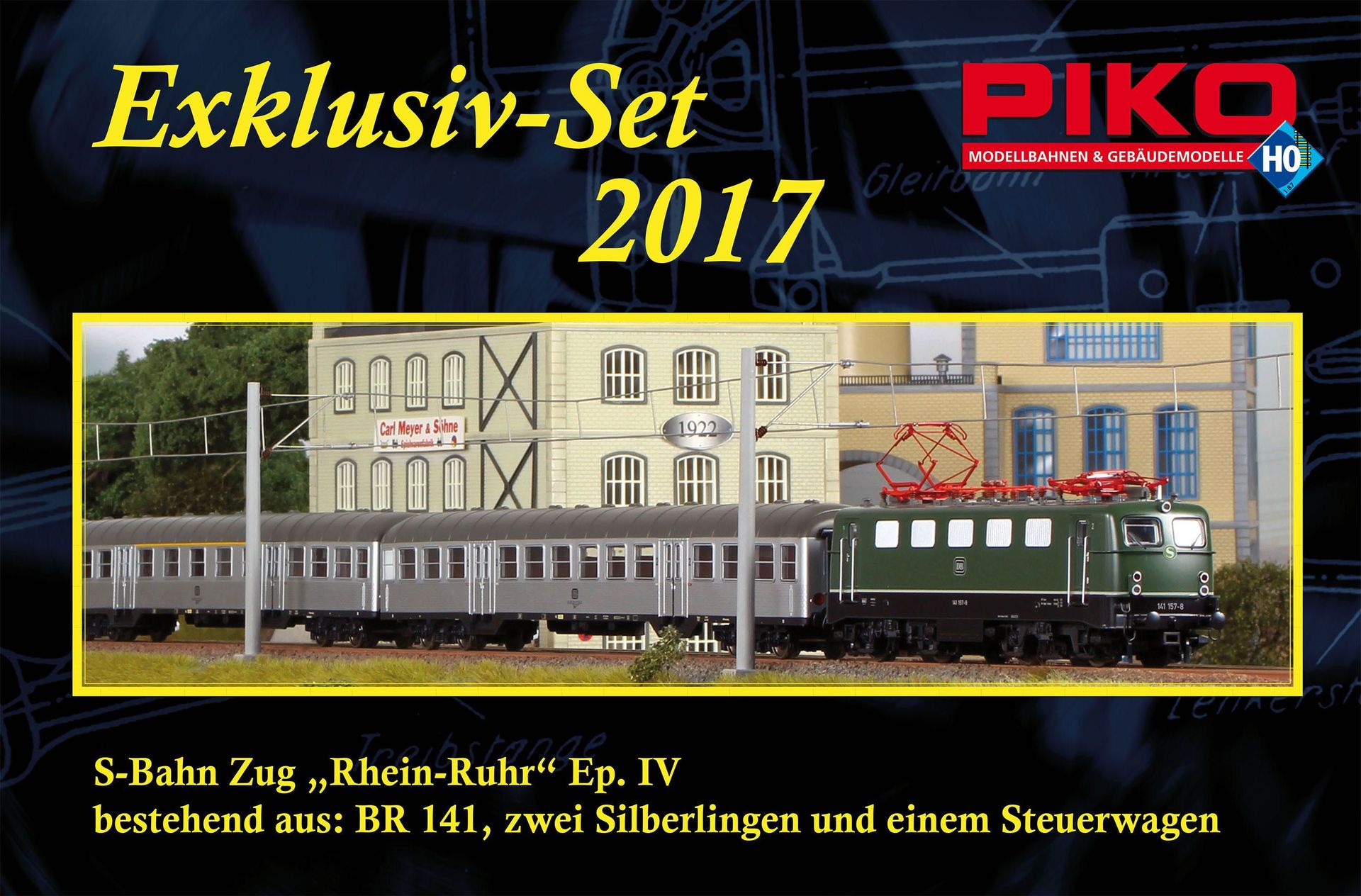 Piko 58113 - Zugset mit E-Lok BR 141 und Silberling Ep.IV S-Bahn H0/GL