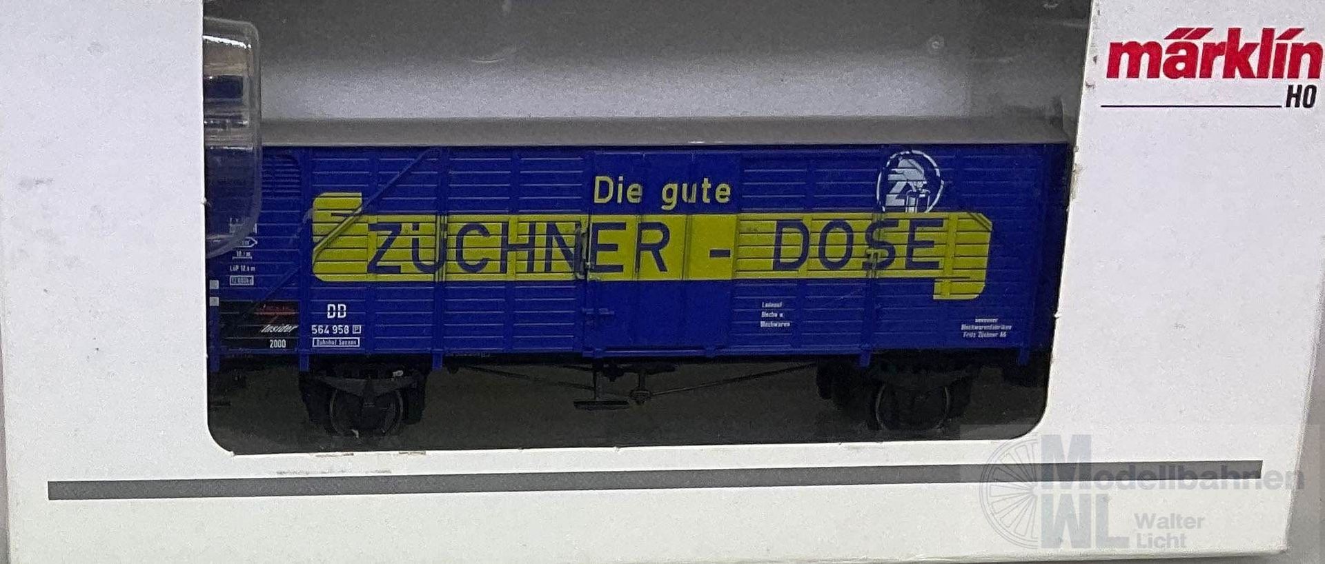 Märklin 46159 - MÄRKLIN - Güterwagen gedeckt DB Ep.III Züchner Dose H0/WS