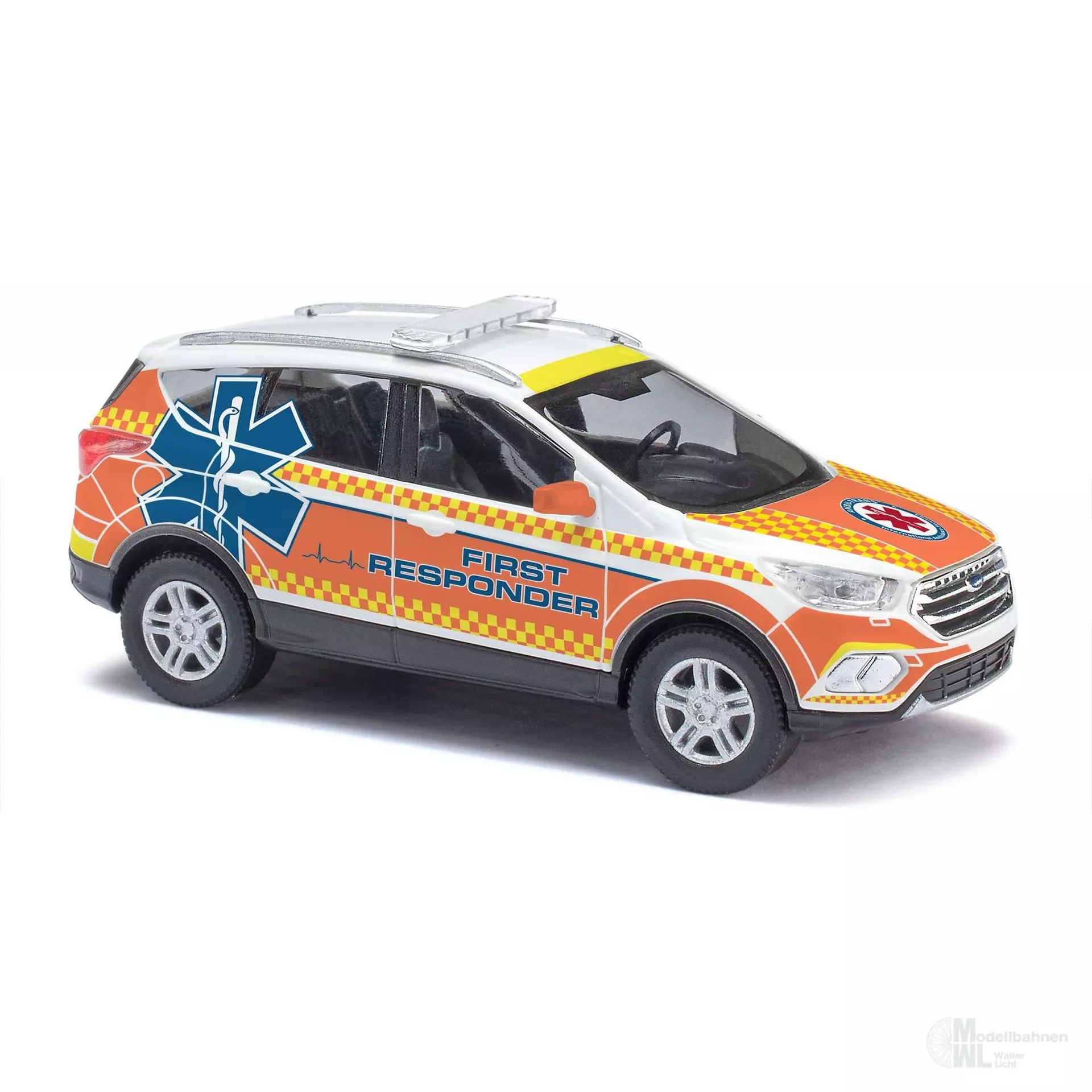 Busch 53534 - Ford Kuga First Responder Ambulanz Service Düsseldorf Baujahr 2017 H0 1:8