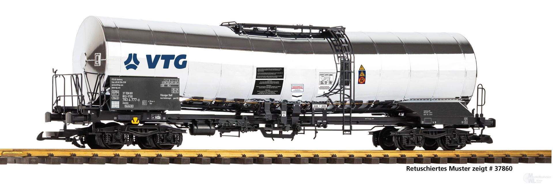 Piko 37861 - Chemiekesselwagen VTG Ep.VI neue Betr.Nr. Spur G 1:22,5