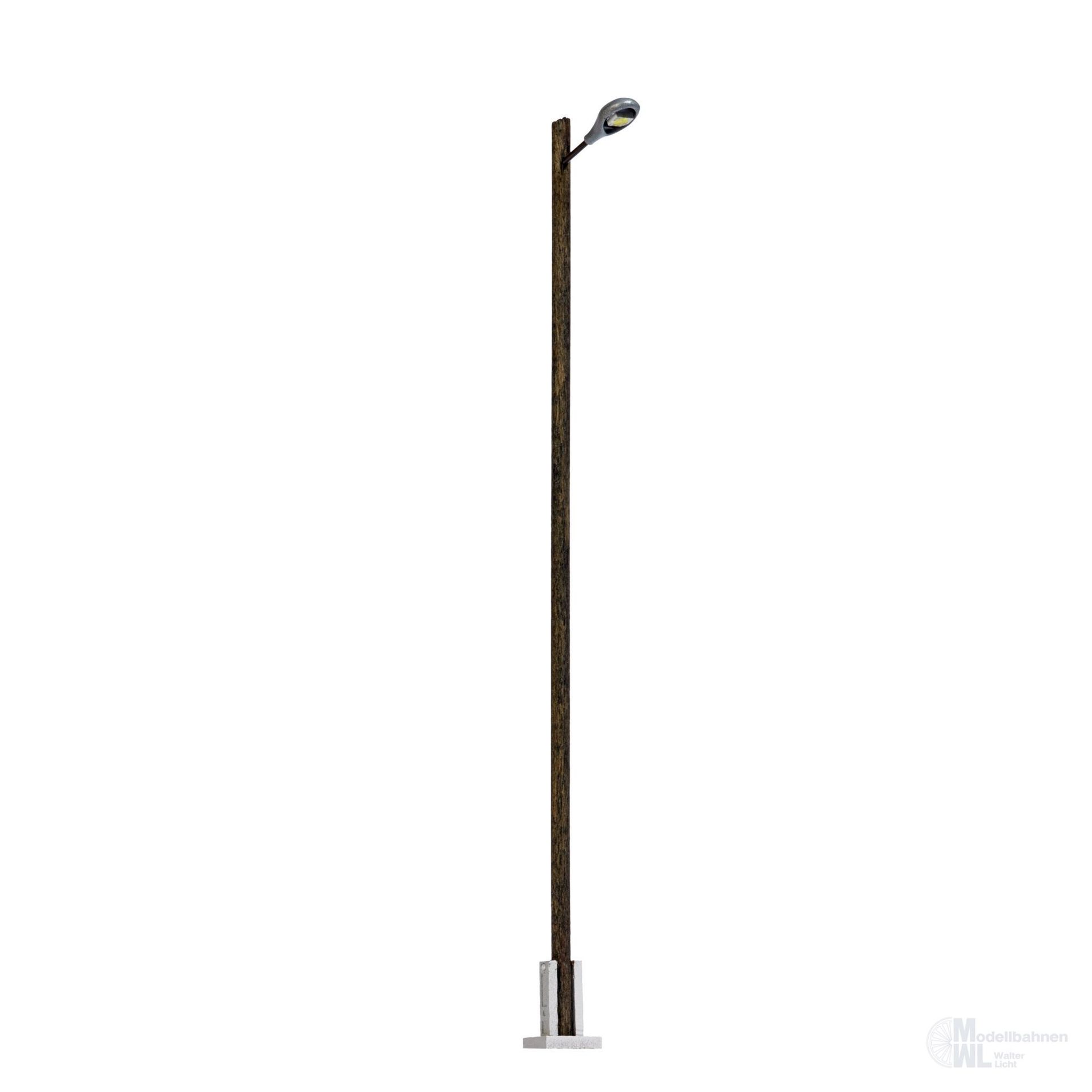Busch 8733 - Bahnhofsleuchte weiß oval 103mm TT 1:120