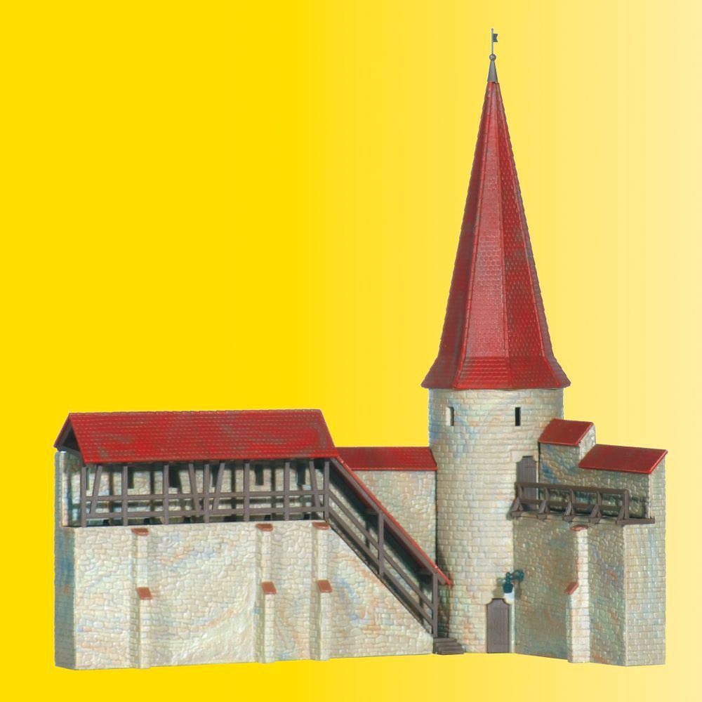 Kibri 38915 - Stadtmauer mit Rundturm in Weil H0 1:87