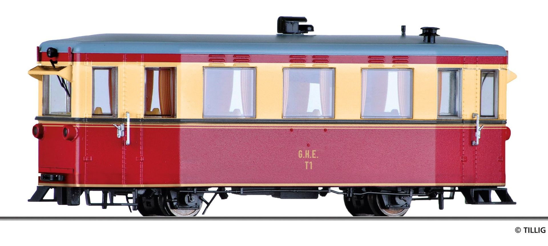 Tillig 02954 - Triebwagen T1 Gernrode-Harzgeroder Eisenbahn Ep.II H0e